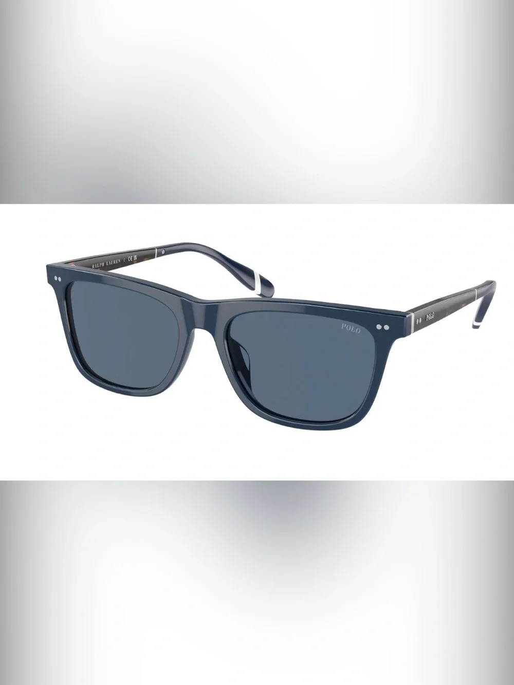 Polo Ralph Lauren PH4205U Shiny Navy Blue Square Sunglasses 56mm NWT